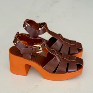 Free People Pacific Platform Fisherman Sandal Sz 39